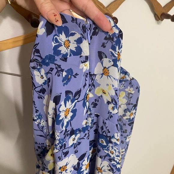 Astr Floral One Shoulder Long Sleeve Ruffled Dress - Picture 7 of 7